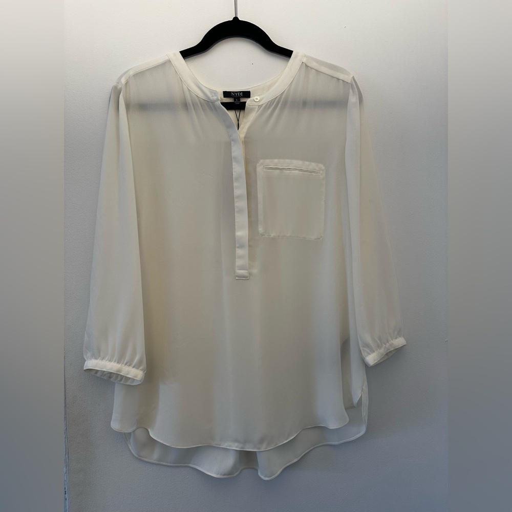 NYDJ Women's White Blouse